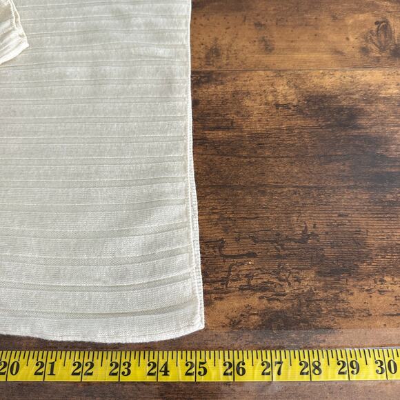 Banana Republic 100 Merino Wool Turtleneck Sweater Large Cream Ribbed Preppy EUC - Picture 4 of 8